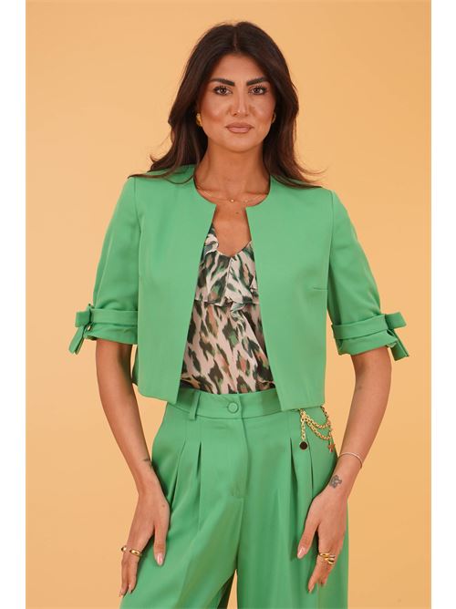 Bolerino in crepe GM by Gai Mattiolo | GM3725VERDE